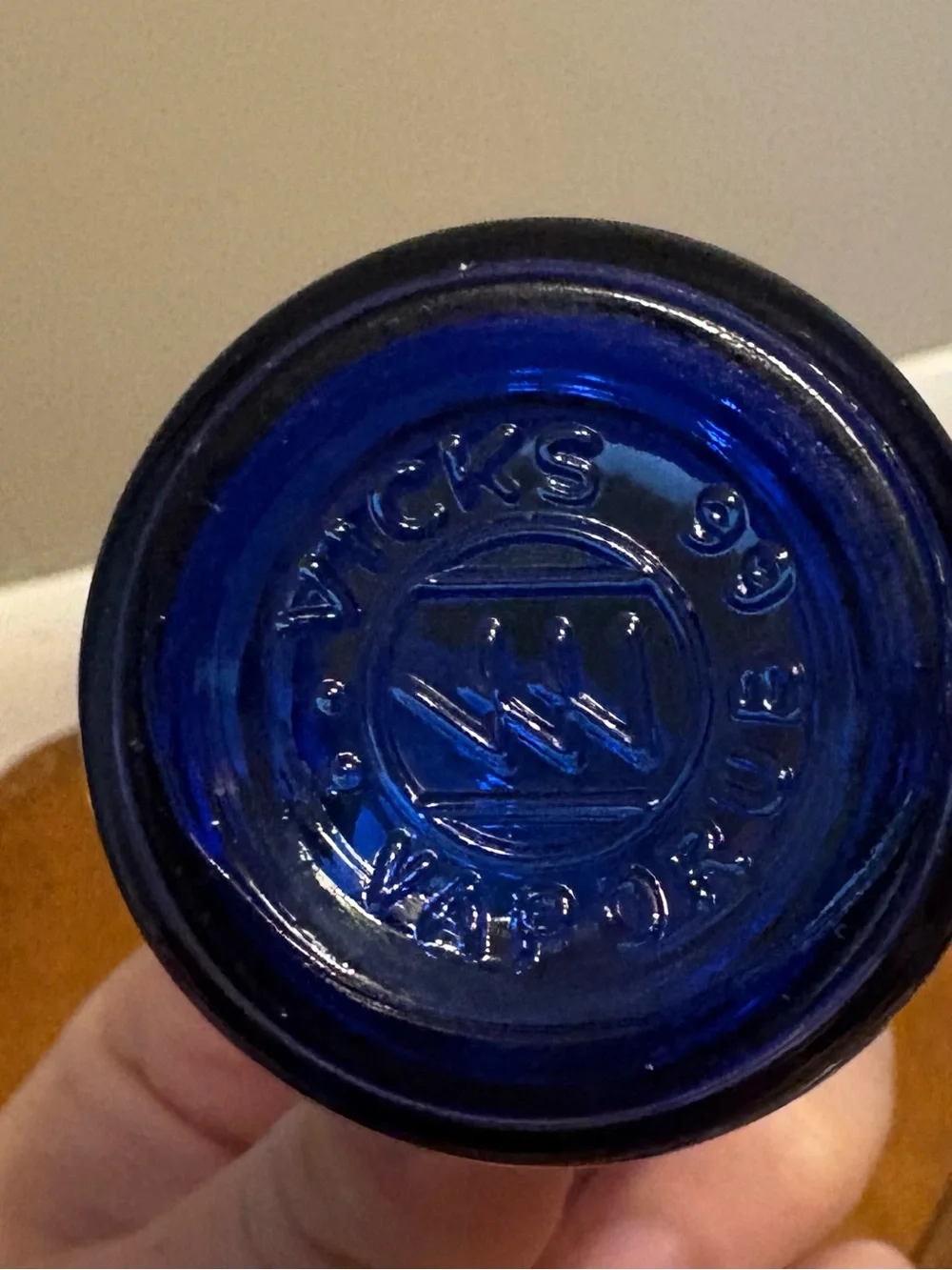 Vintage Cobalt Blue Vicks Vaporub Jar